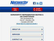 Tablet Screenshot of norsworthyrefrigeration.com